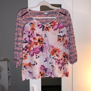 Anthropologie floral blouse